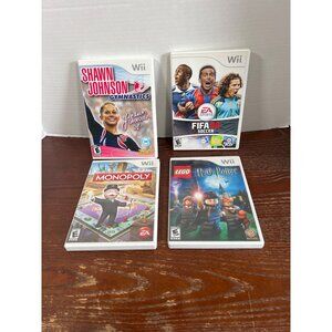 Nintendo Wii Game Bundle: FIFA 08 LEGO Harry Potter Monopoly Shawn Johnson Gymna